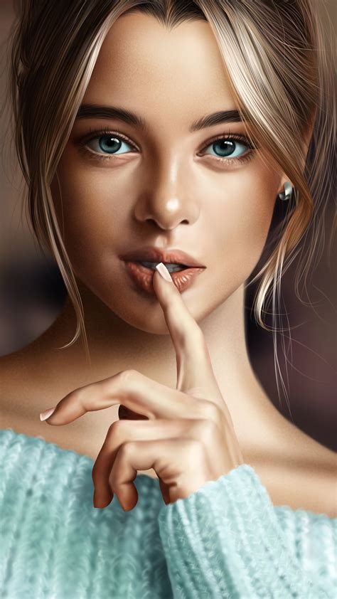 Art Painting Portrait Nose Cheek Wallpaper For Android Full Hd