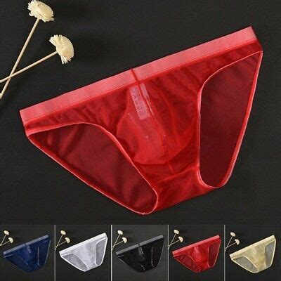 MENS SEXY MESH See Through G String Thongs Bulge Pouch Lingerie Underwear Briefs PicClick UK