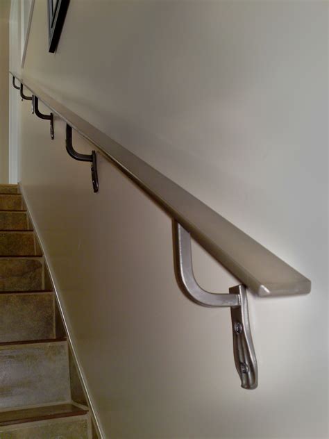 Edward custom built this handrail for his back deck to make the stairs safer to use during icy winters. Wall-Mounted Stairwells on Pinterest | Railings, Modern Staircase and Stairs