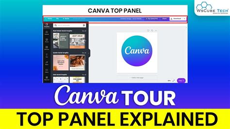 Canva Editor Tour Top Panel Explained Canva Designing Guide Youtube