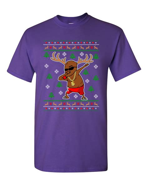 City Shirts Rudolph Gangsta Sleigh Reindeer Cool Ugly Christmas Funny