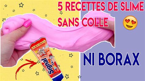 5 RECETTES DE SLIMES SANS COLLE NI BORAX (qui marchent) | Slime, Snack