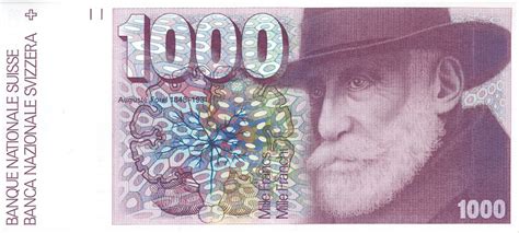 1000 Francs 6th Series Switzerland Numista
