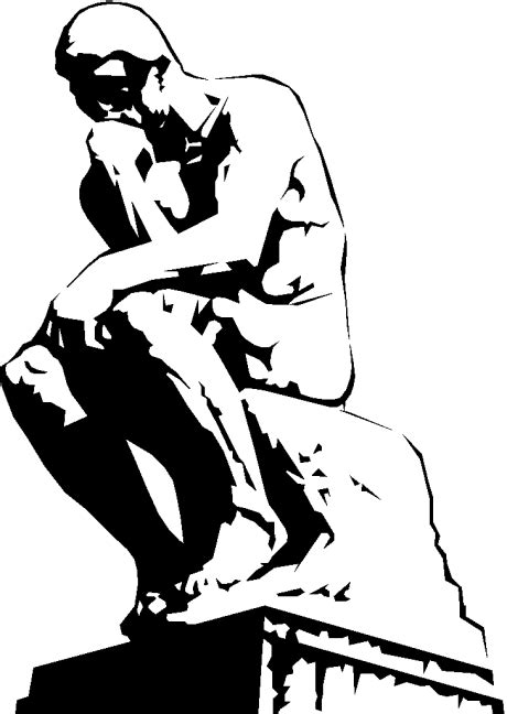 The Thinker Statue Clipart