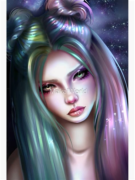 Galaxy Girl Art Print For Sale By Makaiworld Redbubble