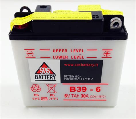 Batteria Moto Depoca 6v 7ah B39 6 Bm104 Sos Battery Vendita