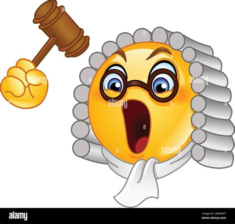 Cartoon Emoticon Emoji Judge Character Cut Out Stock Images And Pictures