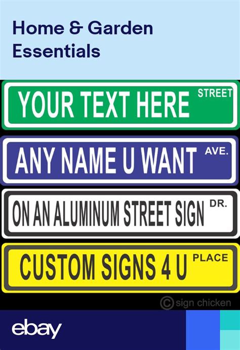 Custom Street Sign Make Your Own Street Sign Ebay Custom Street