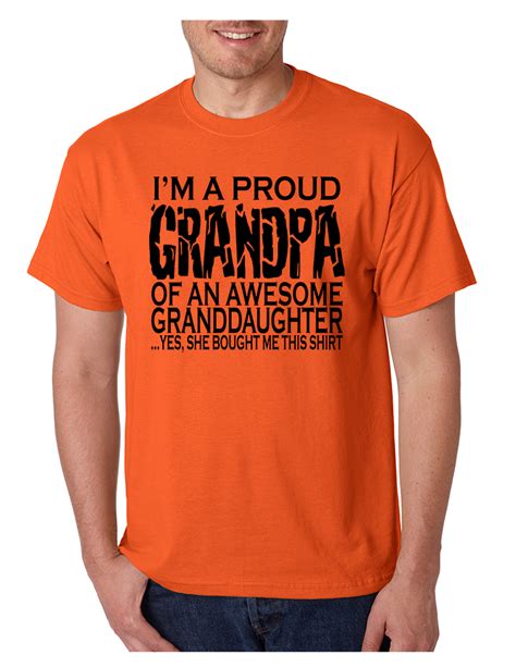 New Men S T Shirt I M A Proud Grandpa Granddaughter Funny T Tee Ebay