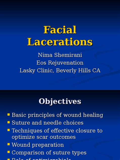 Facial Lacerations Pdf Wound Surgical Suture