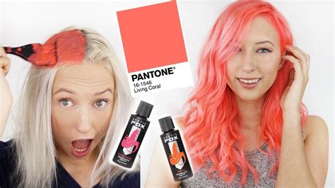 Dying My Hair Coral Using Arctic Fox Youtube