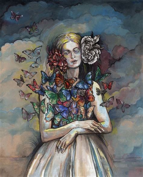 Butterfly Woman Painting By Fanitsa Petrou Saatchi Art