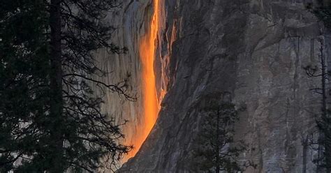 Rare Phenomenon Firefall Glows Bright At Yosemite National Park
