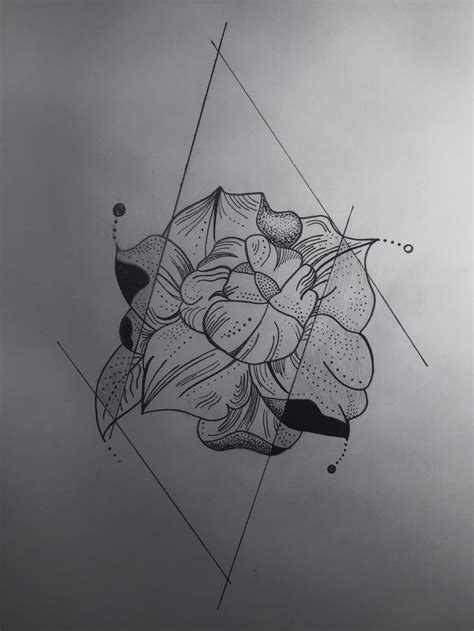 Daises make fantastic works of art. #linework #dotwork #geometric #flower #tattoo | Line work ...