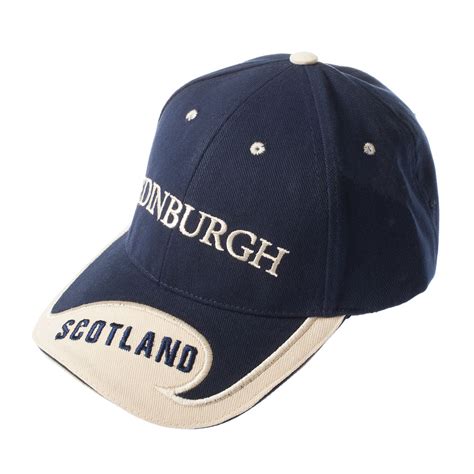 Edinburgh Scotland Baseball Cap Navy Gold Brothers — Gold