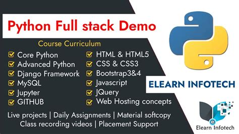 Python Full Stack Demo Full Stack Python Course In Hyderabad Full