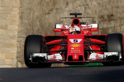 Sebastian vettel celebrating after getting p2 in. Vettel noemt 'Baku' dieptepunt: "Verpest met onnodige actie"