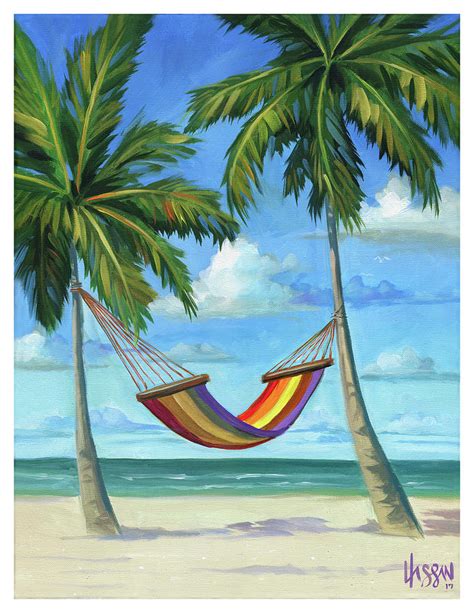 The Island Hammock Painting By Hassan Patterson