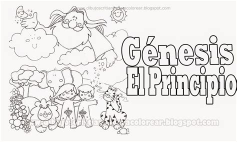 Genesis El Principio para colorear - Dibujos cristianos para colorear