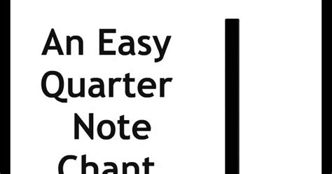 Strings Keys And Melodies An Easy Quarter Note Chant