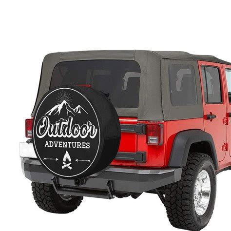 Jeep Tire Cover Spare Wheel Cover Outdoor Mountains Etsy