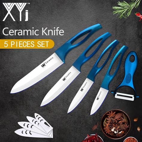 Xyj Kitchen Ceramic Knife High Grade Ceramic Black Blade Non Slip