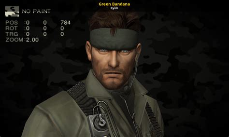 Green Bandana Metal Gear Solid Snake Eater 3d Mods