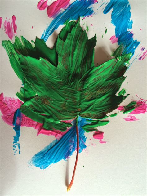 Mini Monets And Mommies Fall Leaf Abstract Art For Kids