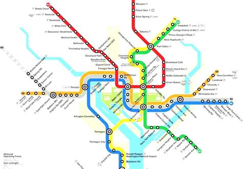 Washington Metro Metro Rail Washington Dc Map