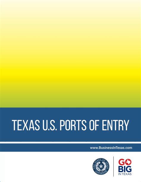 Pdf Texas Us Ports Of Entrytexas Ports Of Entry 1 Overview Us