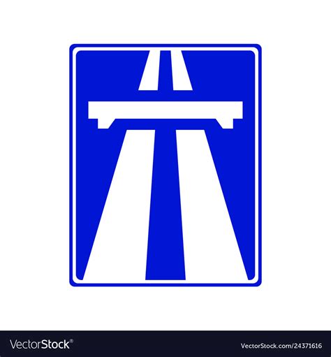 Highway Signs Traffic Blue Royalty Free Vector Image