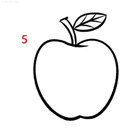 Apple Drawing How To Draw An Apple Step By Step