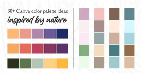 30 Canva Color Palette Ideas Inspired By Nature Color Palette Good