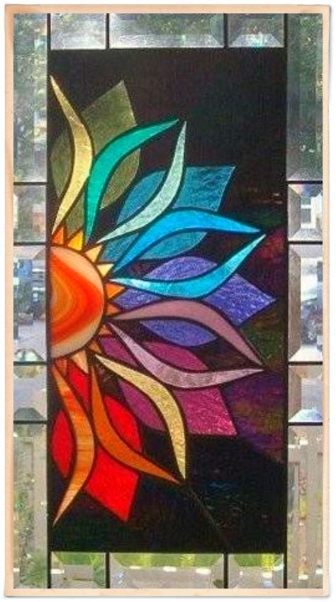 Stained Glass Flower  With Images Stained Glass Diy Faux Stained Glass Stained Glass