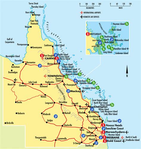 Map Of Queensland Whitsundays Australia