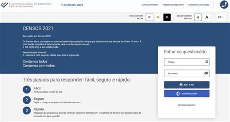 Recrutamento censos 2021 mobilidade intercarreiras entrevistadores e outros procedimentos concursais concursos para atribuição de bolsas recrutamento censos 2021 o instituto nacional de estatística, i. Censos 2021: Se já tem os códigos já pode responder online