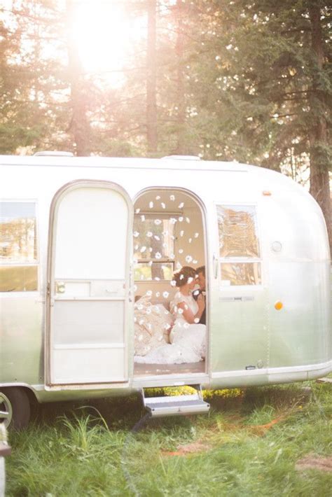 Outdoor Elopement With An Airstream Airstream Wedding Airstream Rental