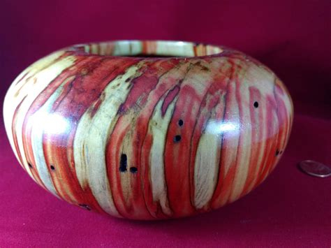 Woodturning Flame Box Elder Bowl Natural Color 2018 Wood