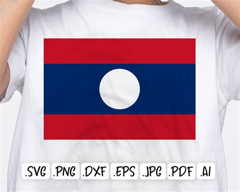 lao people s democratic republic flag svg design etsy