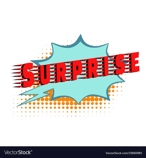 Surprise Text Comic Word Royalty Free Vector Image