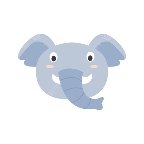 Gambar Koleksi Wajah Gajah Hewan Lucu Satwa Gajah Kartun Png Dan