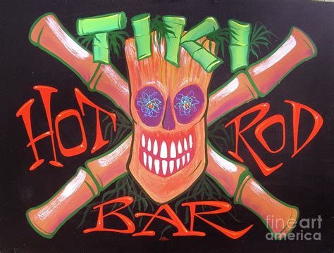 Tiki Hot Rod Bar Painting By Alan Johnson