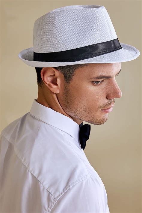 1920s Panama Fedora Hat Cap For Men Gatsby Hat For Men 1920s Mens
