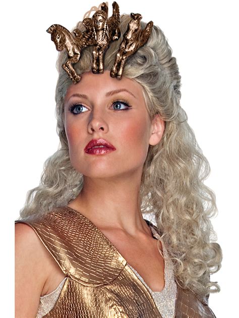 Womens Athena Clash Titans Costume Wig With Headpiece