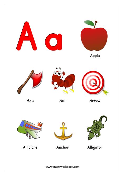 Letters Of The Alphabet With Pictures In Each Letter