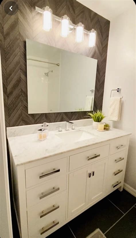 Alcove Vanity Flush To Walls Or Ok To Have Space On Sides