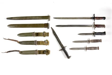Lot Detail Lot Of 6 Us Military Collectors Bayonets And Fighting Knives