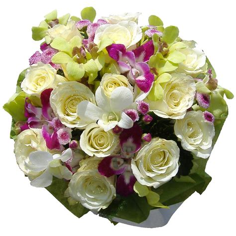 White Rose And Orchid Bouquet Flowers By Jack