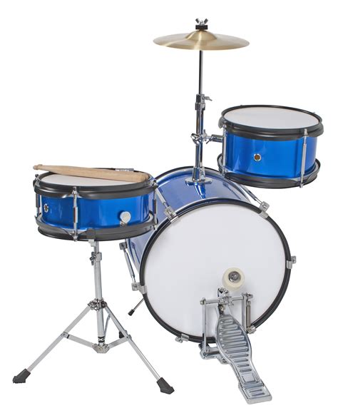 Dxp 3 Piece Blue Junior Drum Kit Txj3mbl Drumkit With Cymbals And Sticks