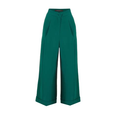 Emerald Green Wide Leg Capri Pant With A New High Waist Is Made With